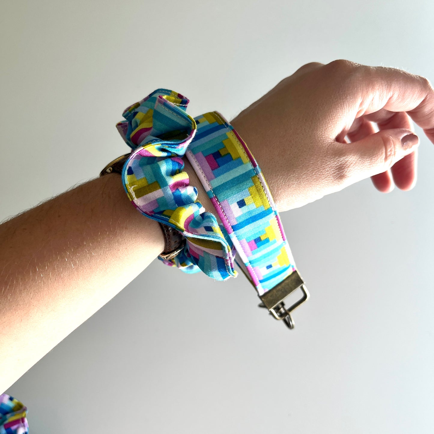 Scrappy Key Fob | Log Cabin Quilt Block