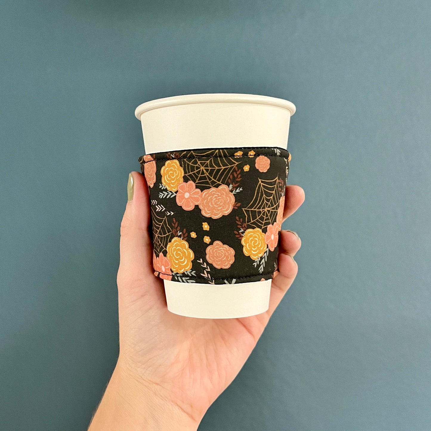 Cup Sleeve | Floral Spiderweb
