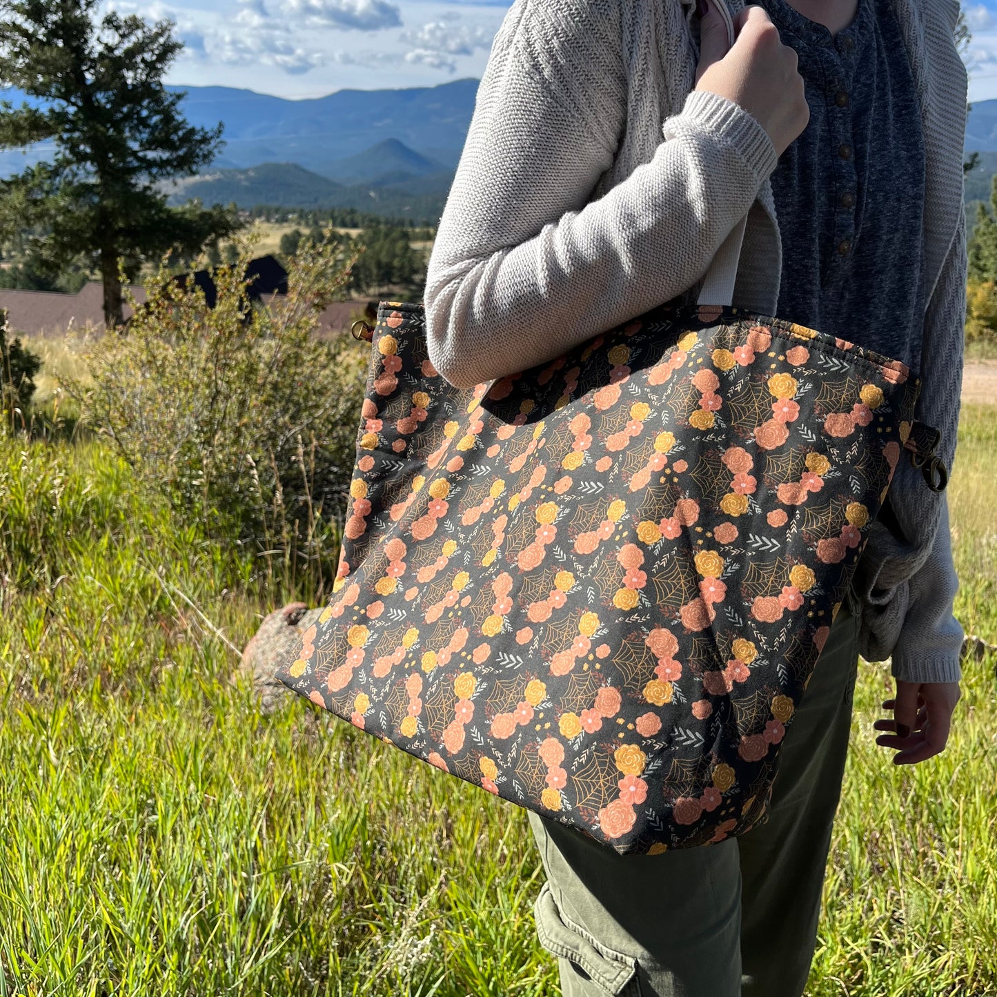 The Companion Bag | Floral Spiderwebs