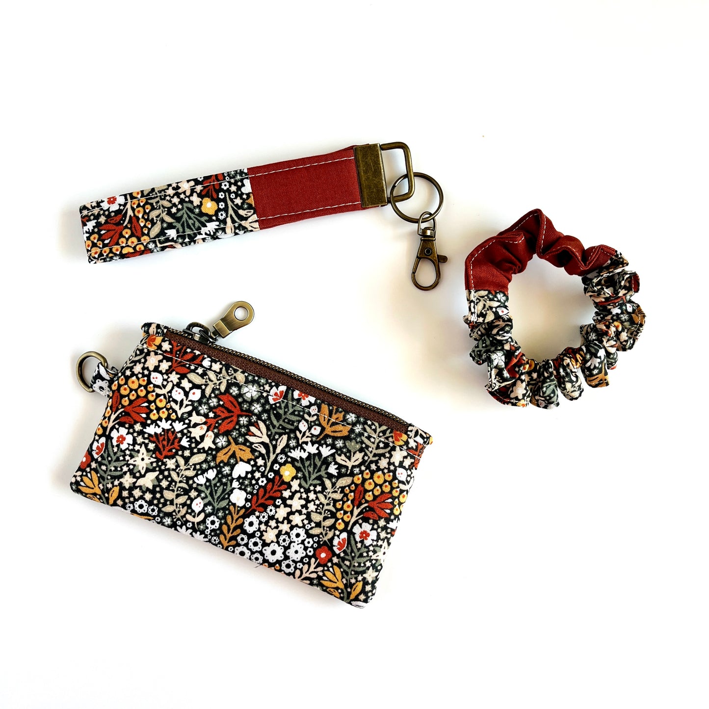 Scrappy Key Fob | Fall's Last Flowers