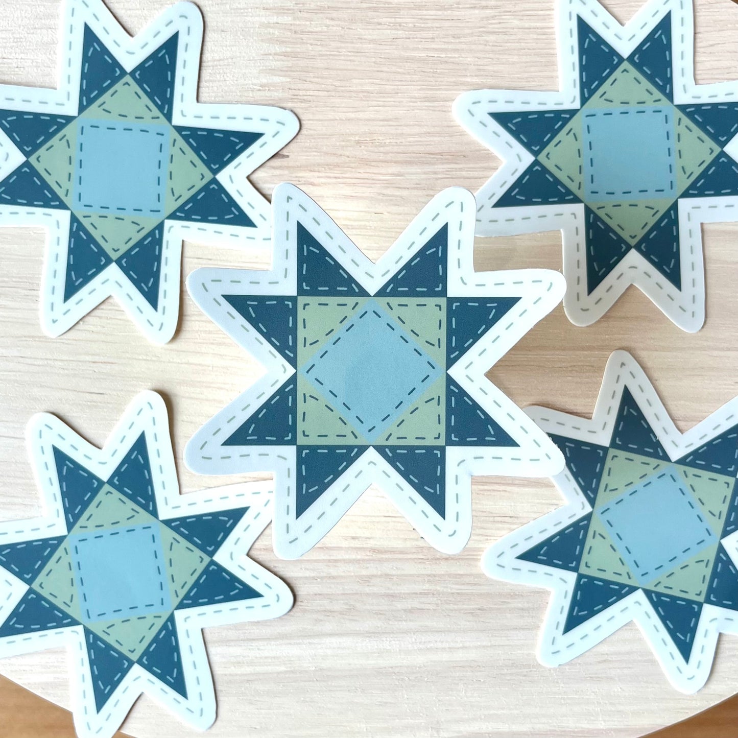 Hand Stitched Quilt Star | Vinyl Sticker
