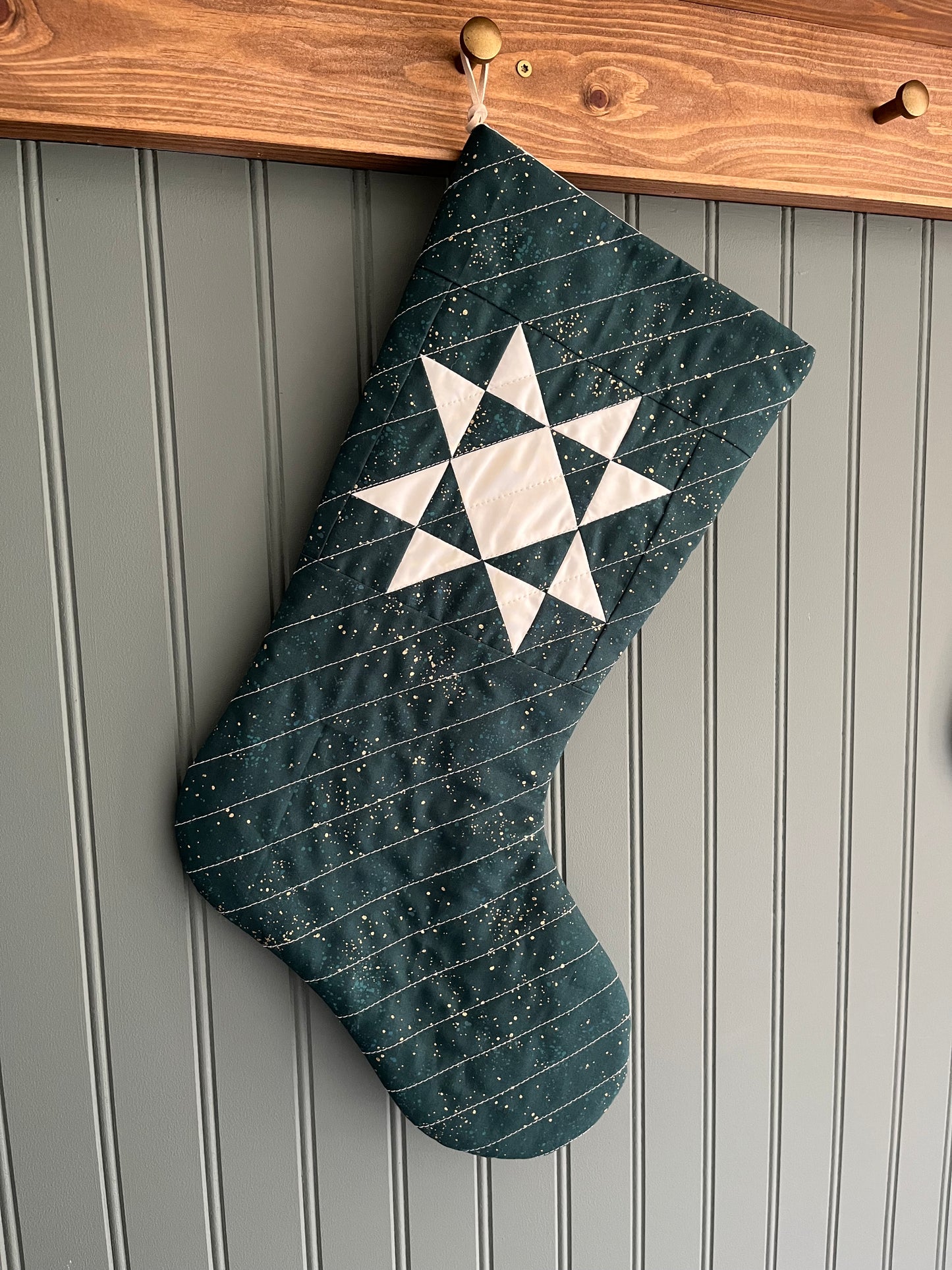 Personalized Quilted Christmas Stocking | Star