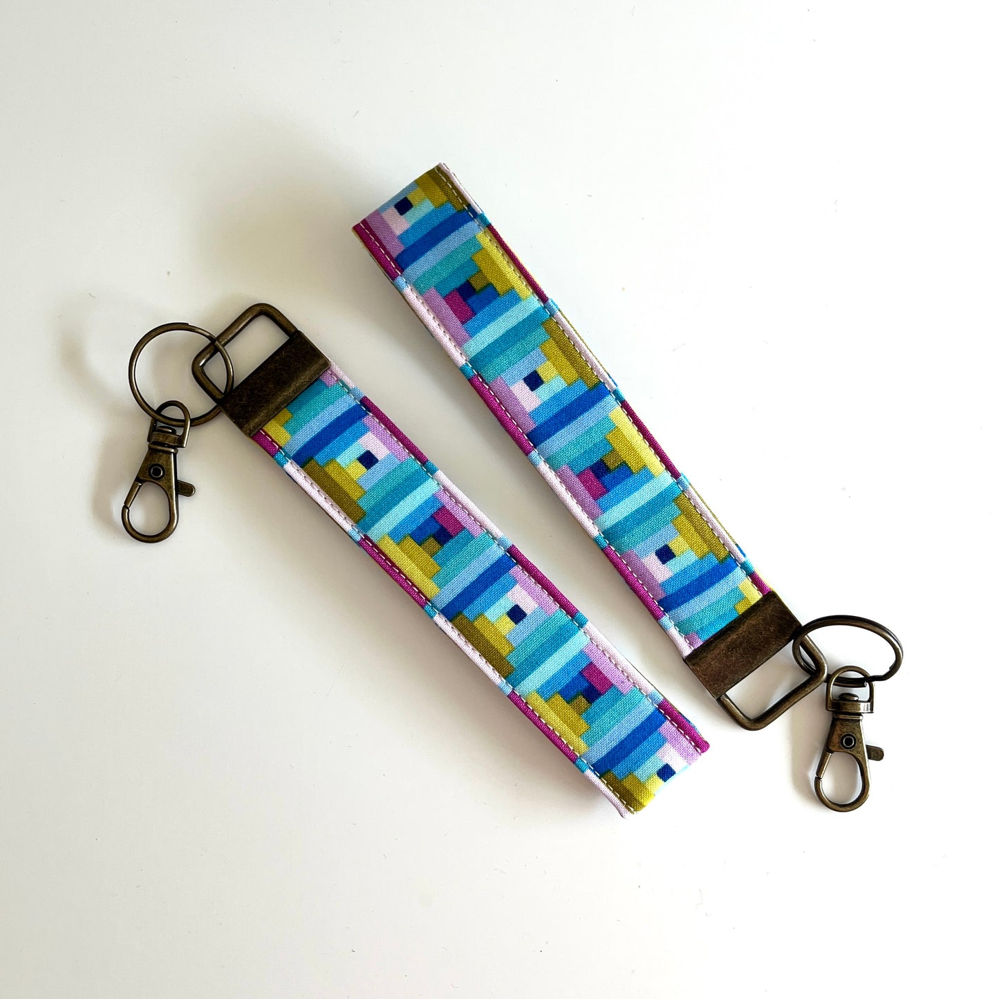 Scrappy Key Fob | Log Cabin Quilt Block