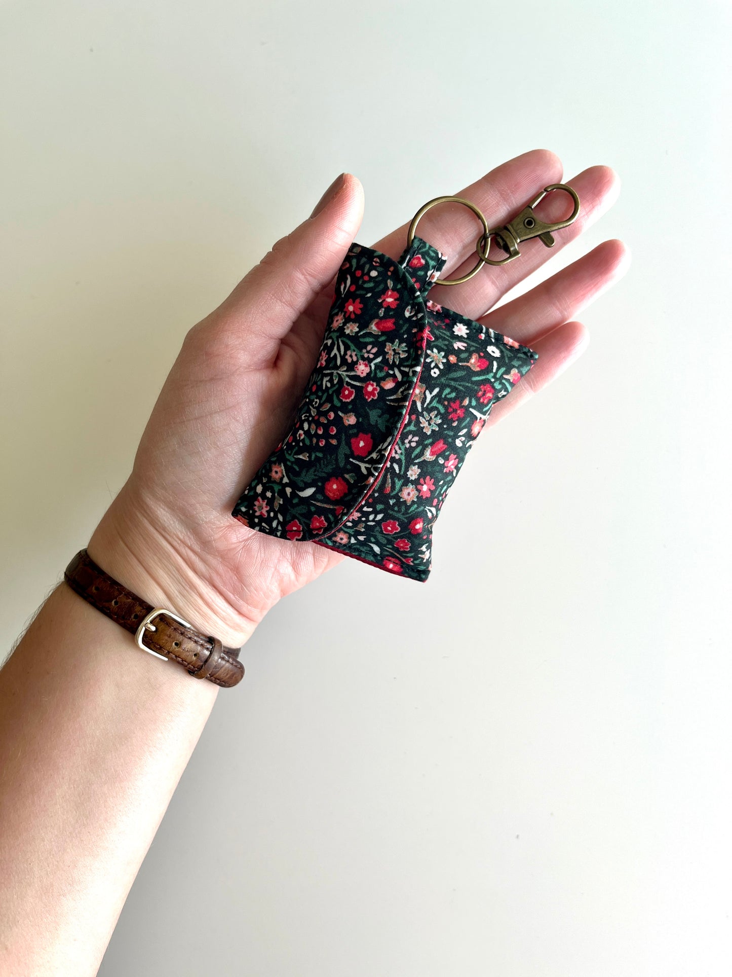 Bluetooth Earbuds Case | Red Floral