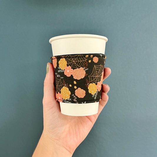 Cup Sleeve | Floral Spiderweb