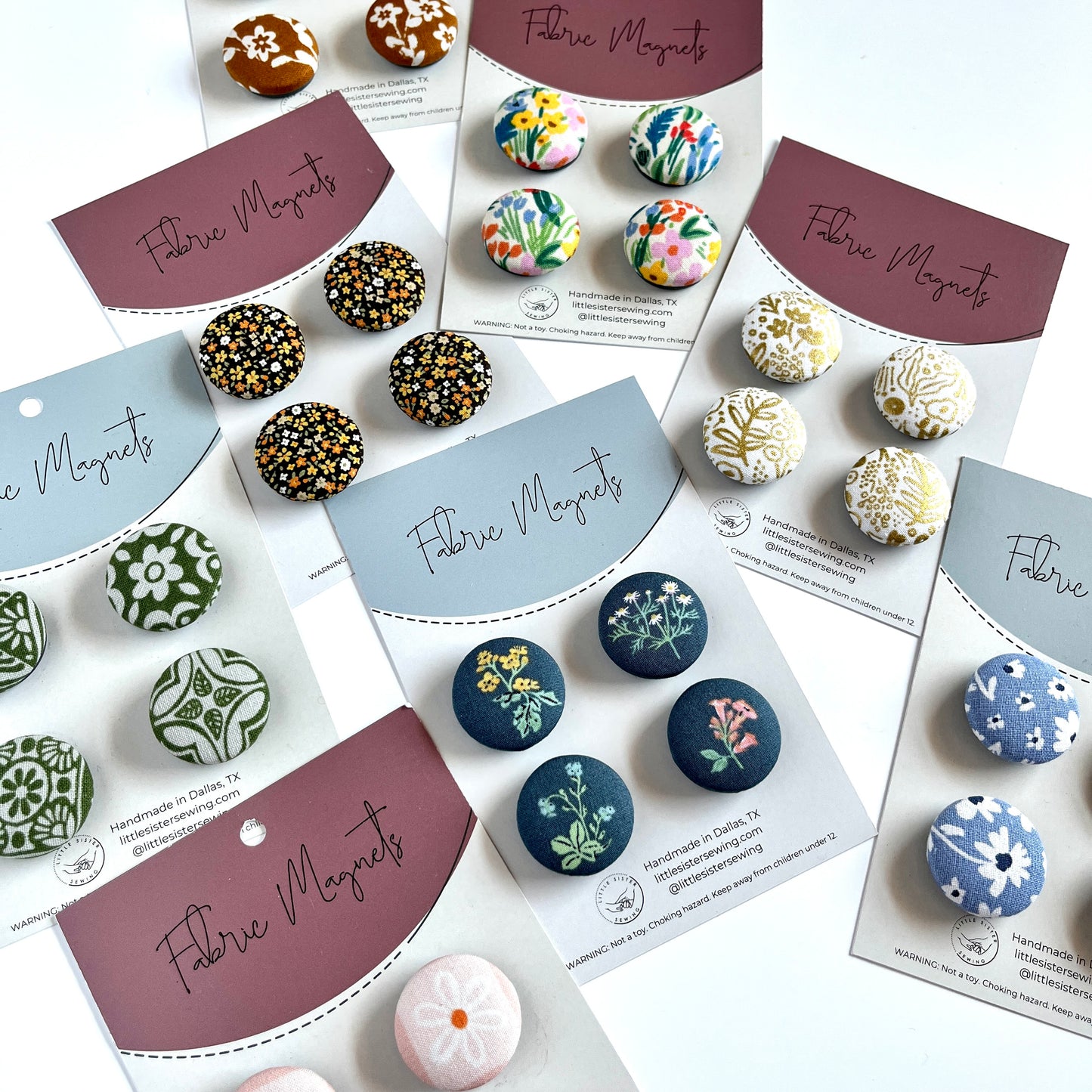 Fabric Magnets | Floral