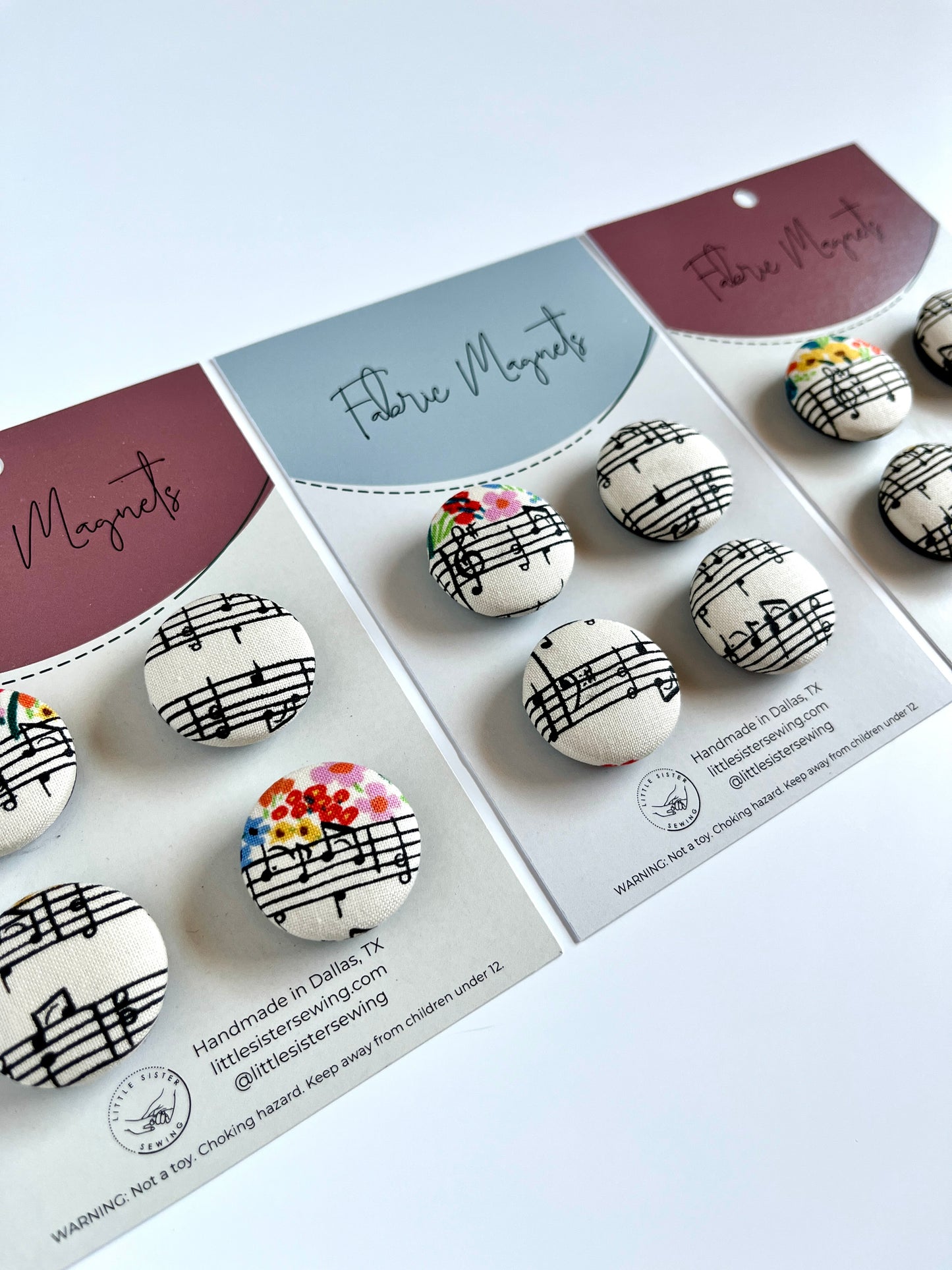 Fabric Magnets | Music Notes