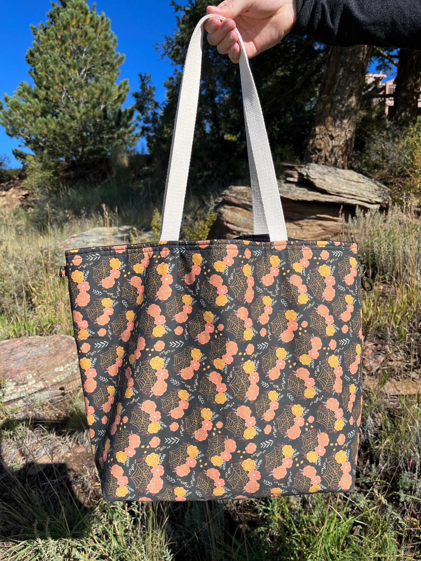 The Companion Bag | Floral Spiderwebs