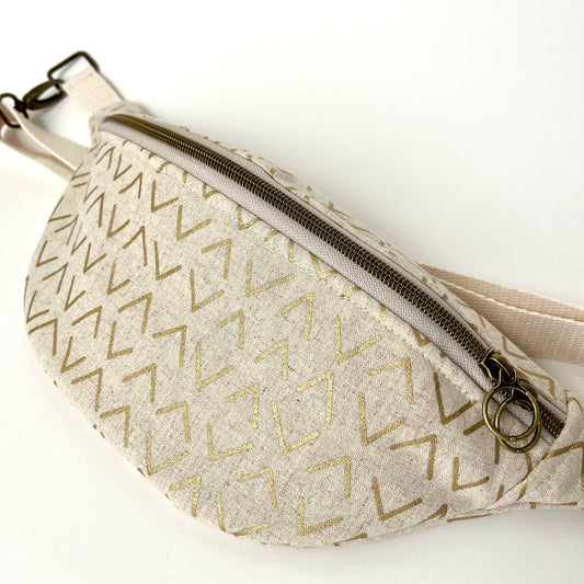 The Sling Bag | Gold Geometric