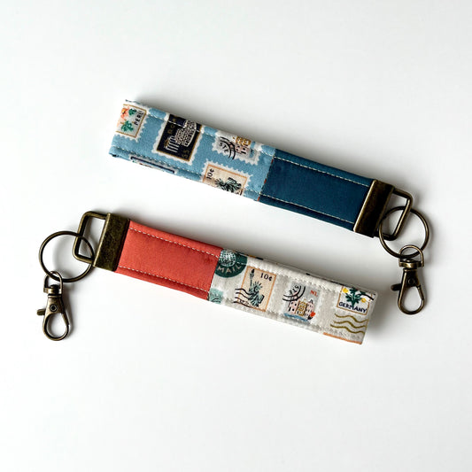 Scrappy Key Fob | Postage Stamps