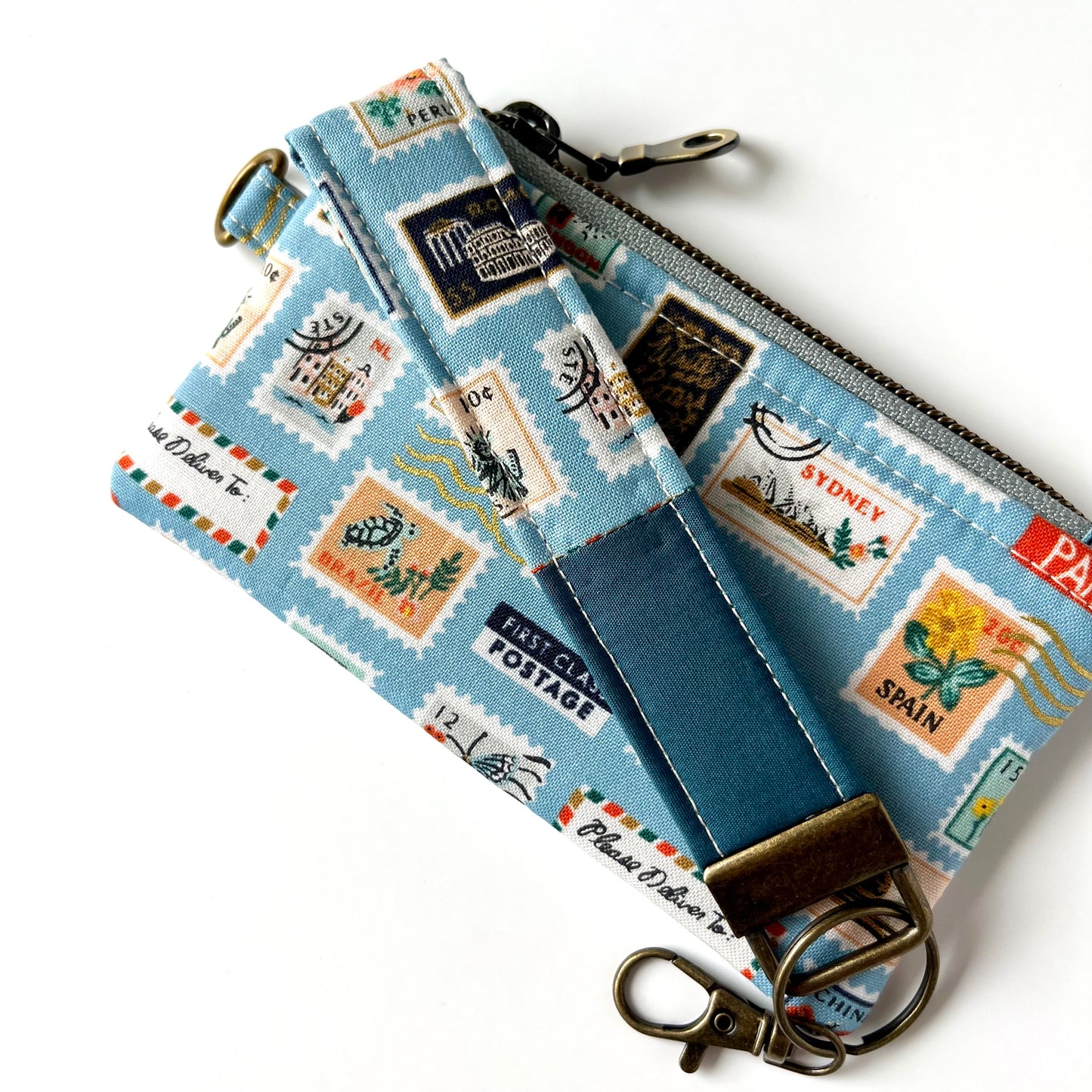 Scrappy Key Fob | Postage Stamps