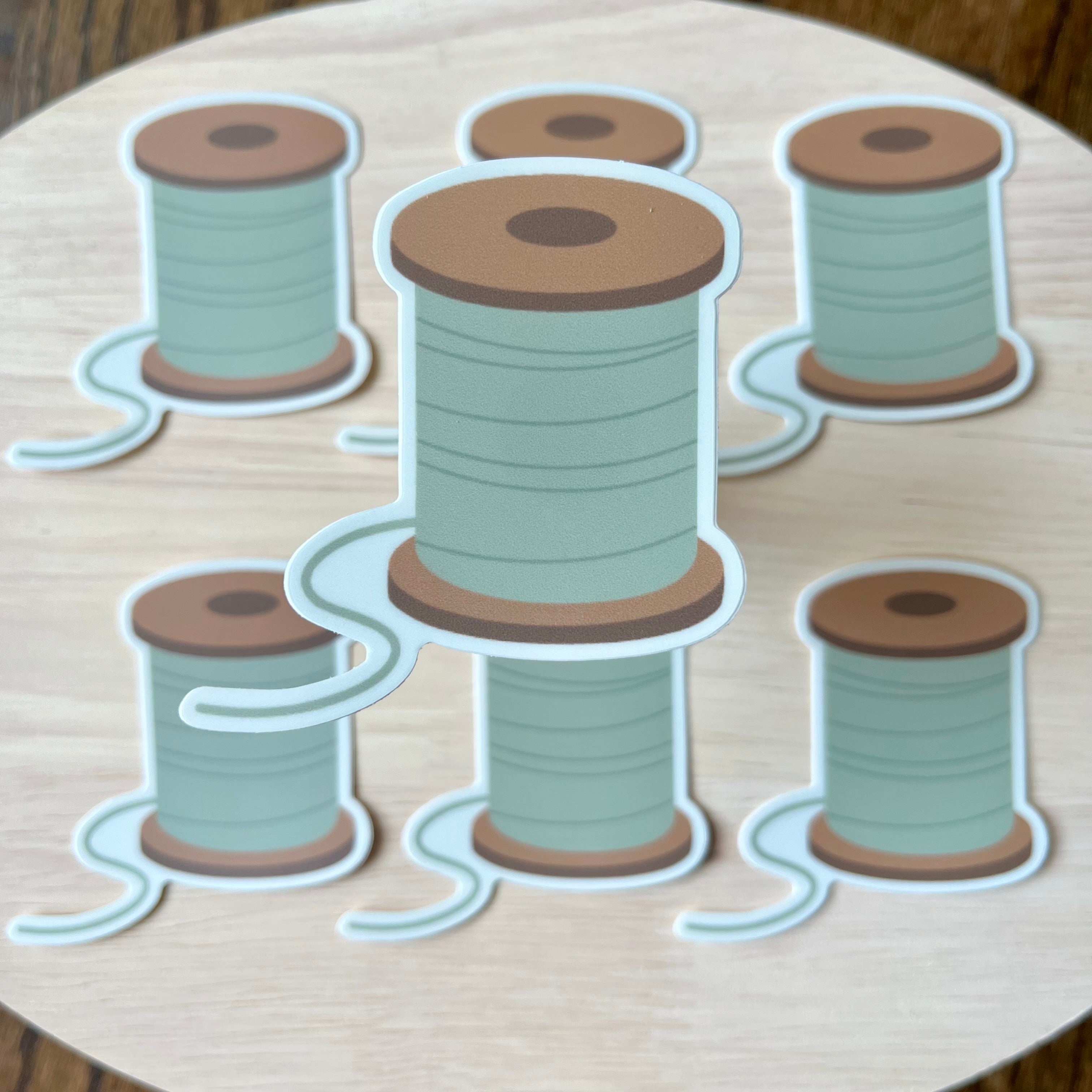 Green Spool of Thread | Vinyl Sticker – Little Sister Sewing