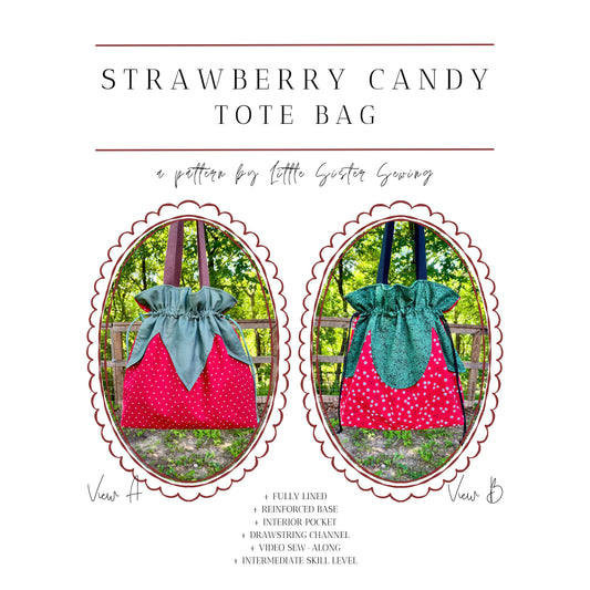 Strawberry Candy Tote Bag Pattern (Download)